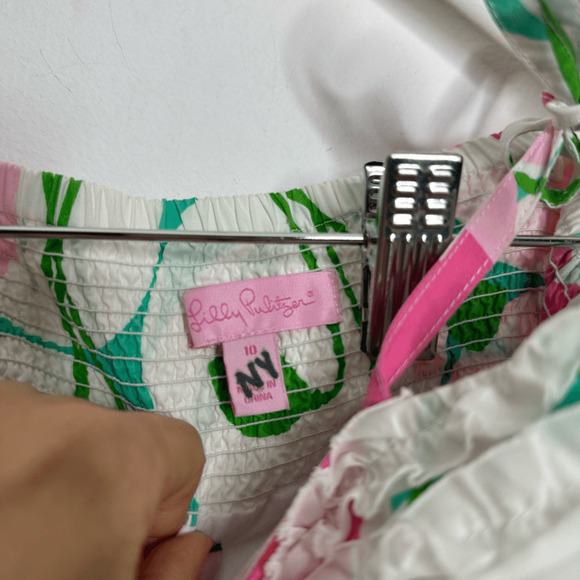 Lilly Pulitzer Franco Had Me a Blast Dress floral cotton GIRLS 10 - Picture 3 of 7